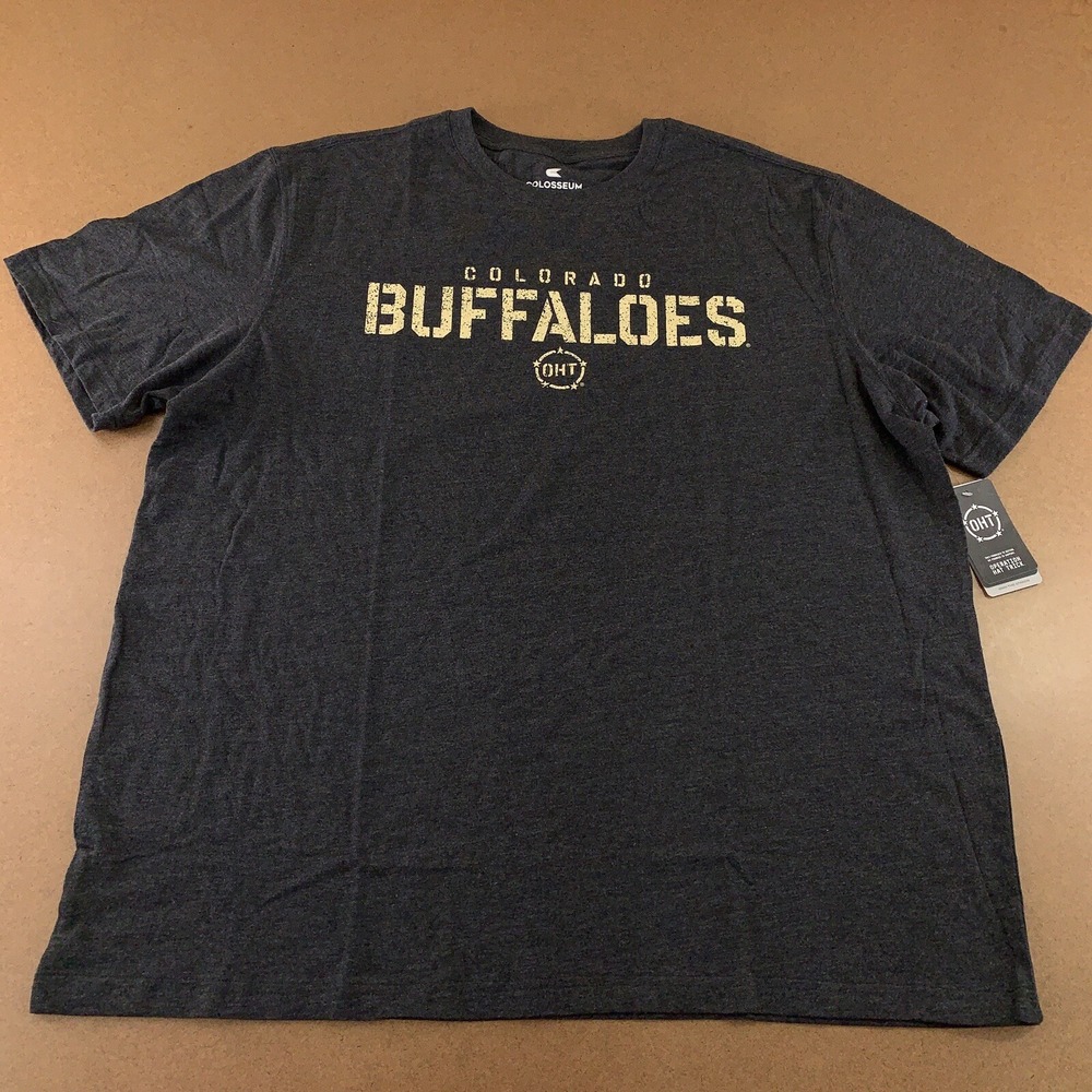 Colorado Buffaloes Colosseum Mens 2X Charcoal Heather Short Sleeve T-Shirt NWT